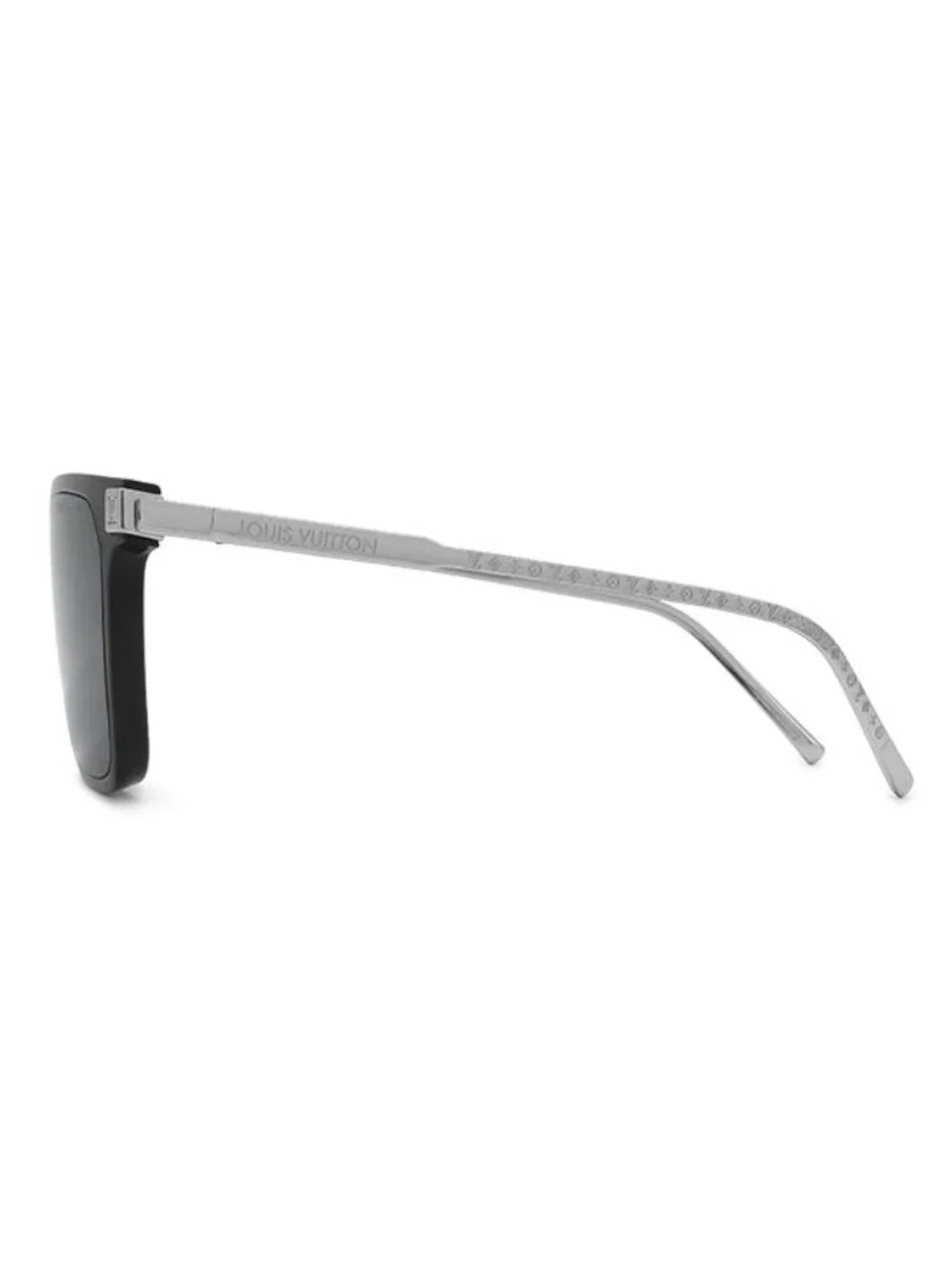 Louis Vuitton Sunglasses LV Rise Square 56 15 Acetate Metal Black Silver LV